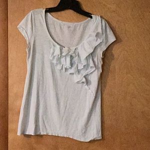 Ann Taylor Loft T-shirt with ruffle.